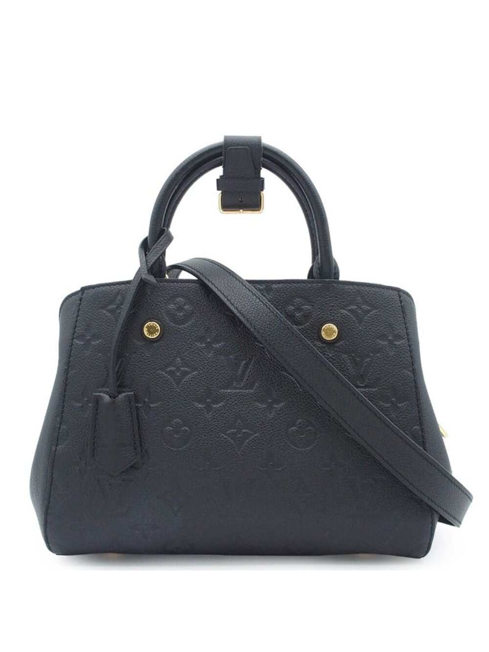 Louis Vuitton Montaigne BB Noir Black Monogram Empreinte 2-Way Shoulder Bag